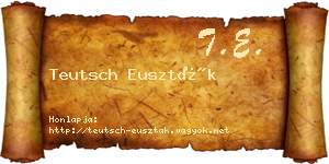 Teutsch Euszták névjegykártya